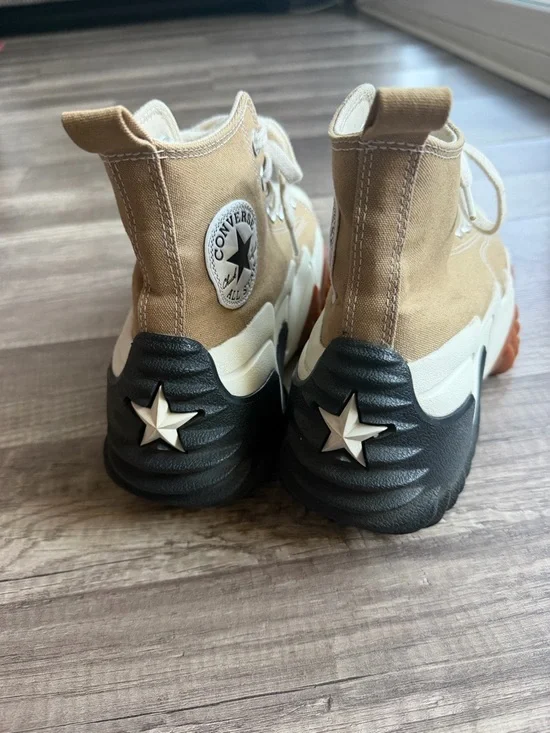 Converse Run Star Motion Platform High Top Sneakers Sand Dune Women’s 6.5 - Picture 6 of 8